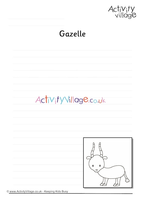 Gazelle Writing Page
