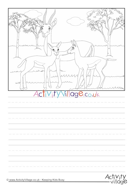 Gazelles Scene Story Paper