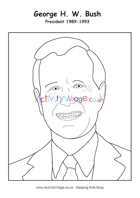 George Bush colouring page