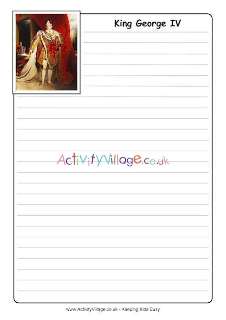 George IV Notebooking Page