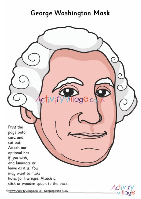 George Washington printable mask