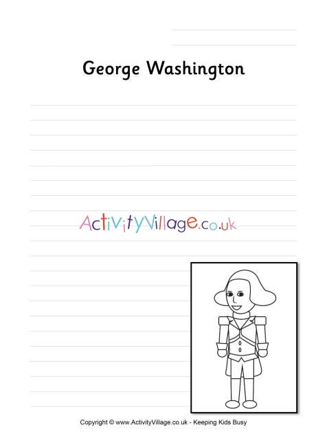 George Washington writing page