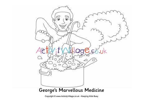 Georges marvellous medicine colouring page