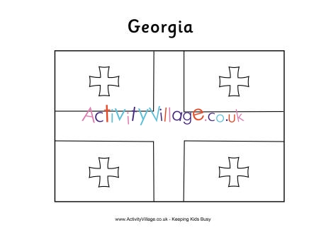 Georgia colouring flag