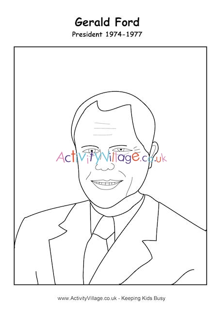 Gerald Ford colouring page