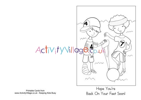Get well soon colouring card 3