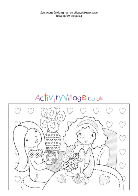 Get well soon colouring card 5
