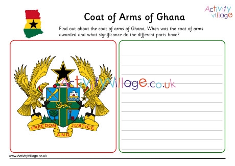 Ghana Coat Of Arms Worksheet