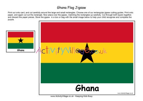 Ghana flag jigsaw