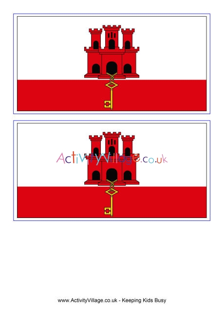 Gibraltar flag printable