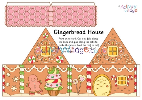 Gingerbread House Printable Craft