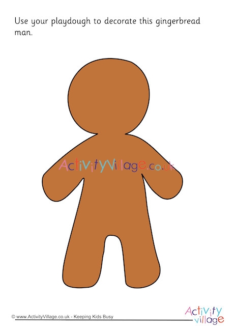 Gingerbread Man Playdough Mat