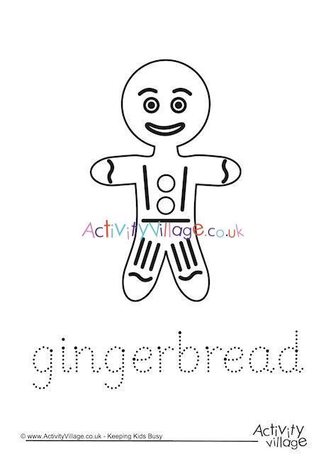 Gingerbread Word Tracing