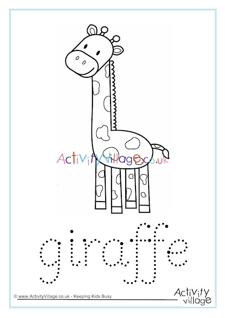 Giraffe Word Tracing