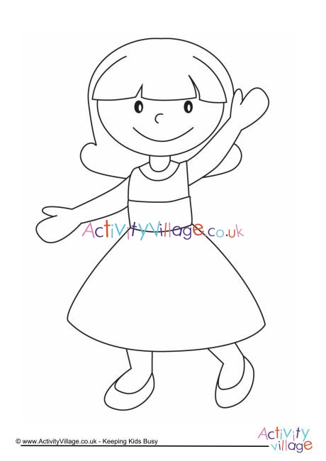 Girl Colouring Page 13