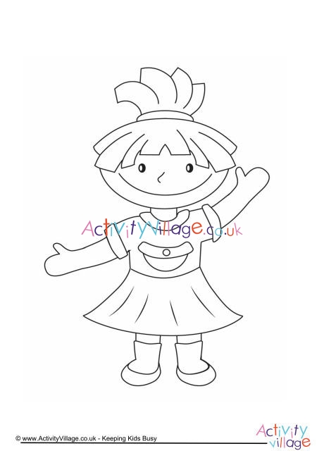 Girl Colouring Page 1