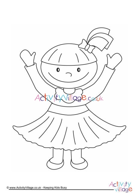 Girl Colouring Page 2