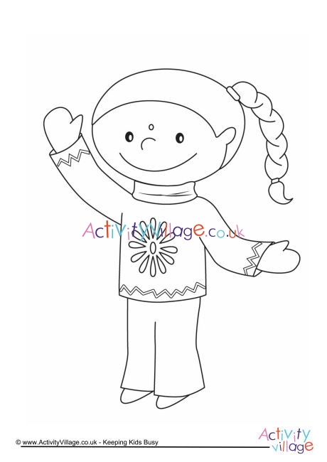 Girl Colouring Page 6