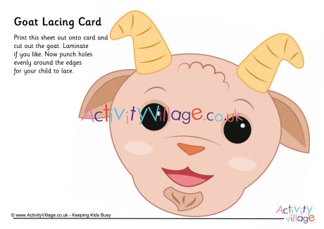 Goat lacing card