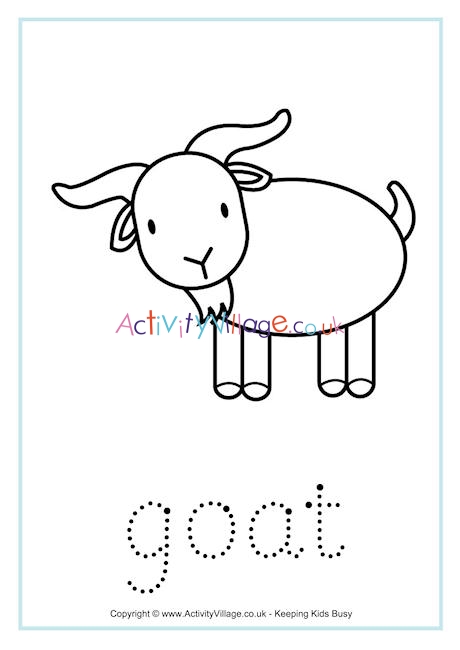 Goat tracing worksheet