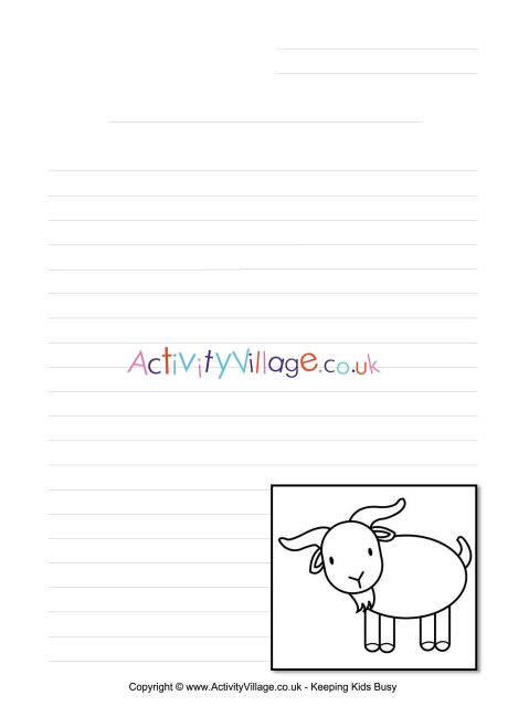 Goat writing page