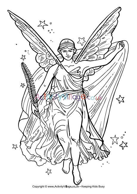 Goddess Nike colouring pages