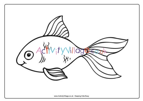Goldfish colouring page 2