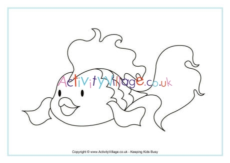 Goldfish colouring page 3