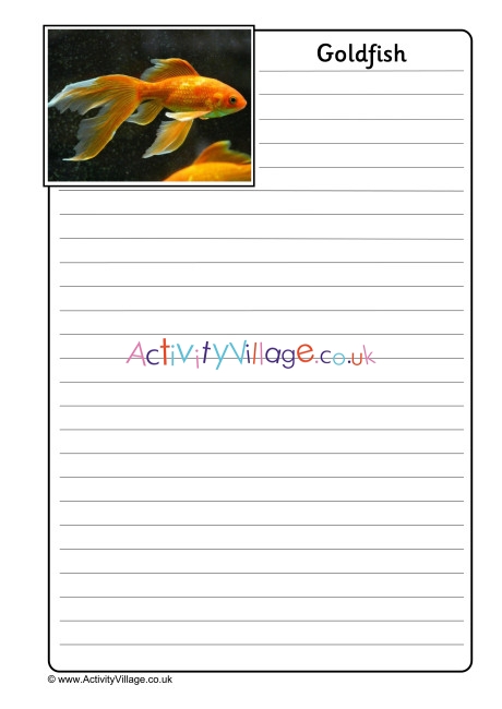 Goldfish Notebooking Page