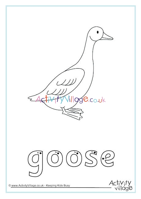 Goose Finger Tracing