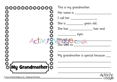 Grandmother worksheet 1