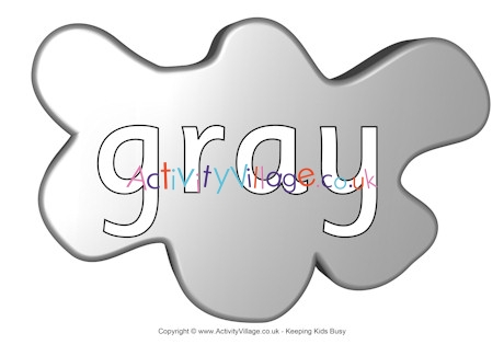 Gray poster splats