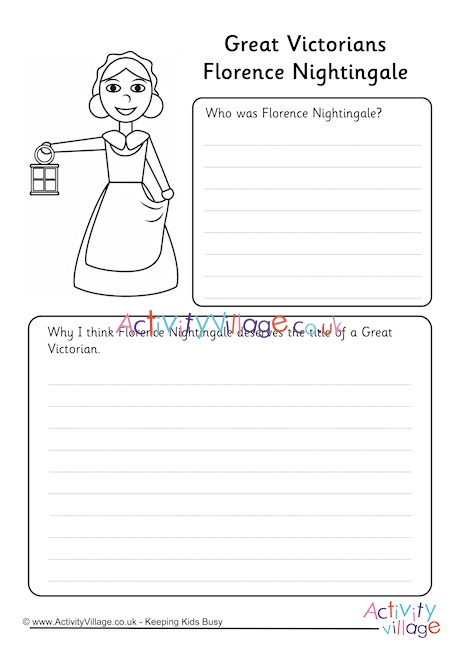 Great Victorians Florence Nightingale Worksheet