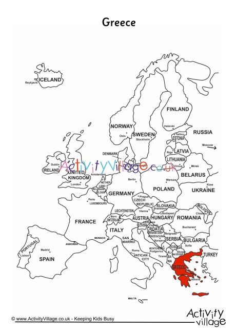 Greece On Map Of Europe