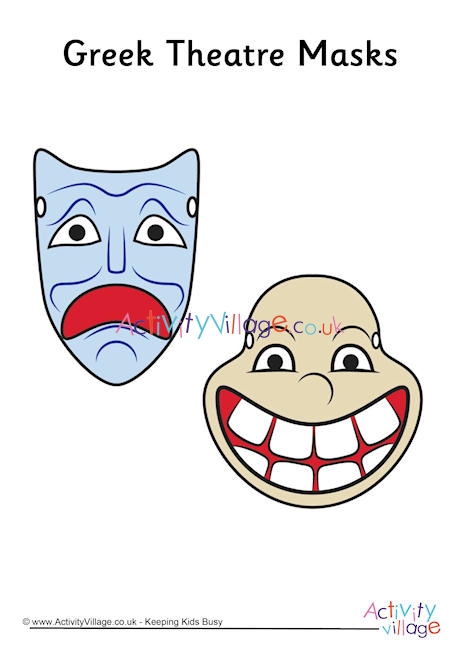 Greek Theatre Masks Poster
