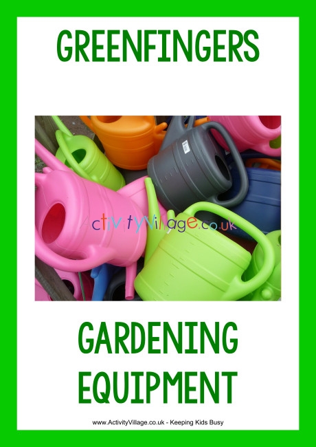 Greenfingers Garden Centre gardening equipment poster