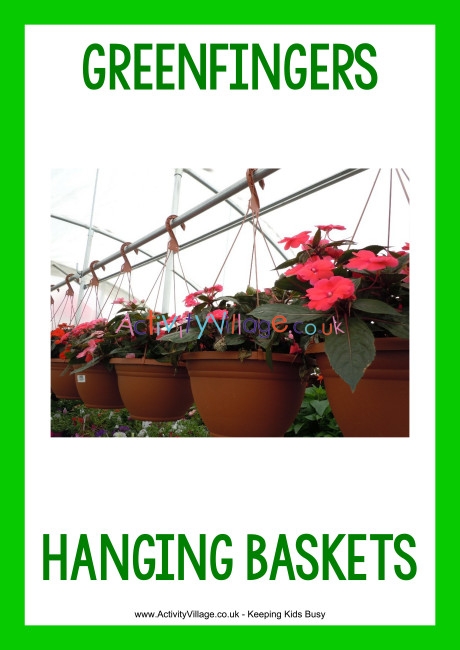 Greenfingers Garden Centre hanging baskets poster