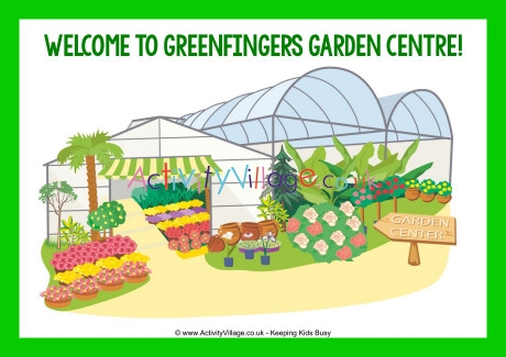Greenfingers Garden Centre welcome poster