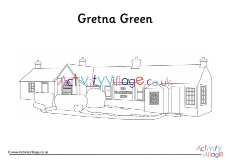 Gretna Green Colouring Page
