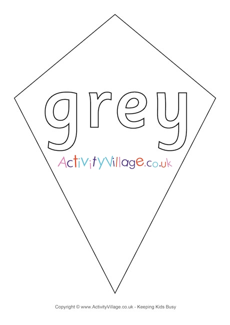 Grey kite colouring page
