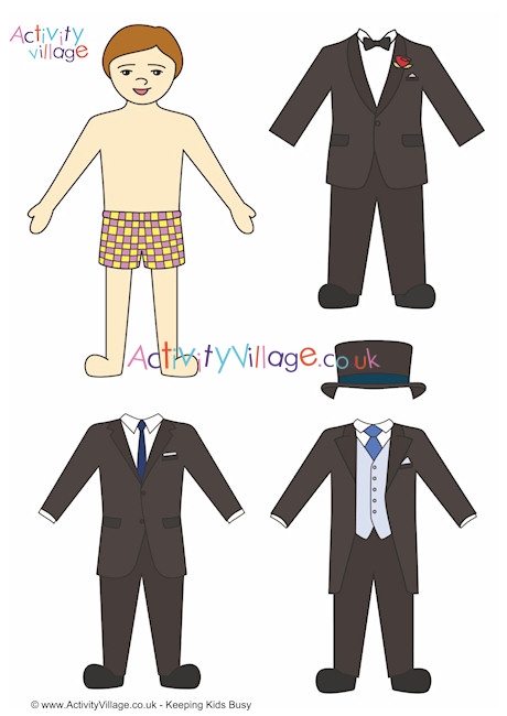 Groom Paper Doll