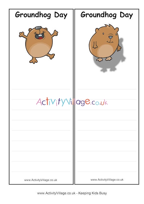 Groundhog Day bookmarks 2