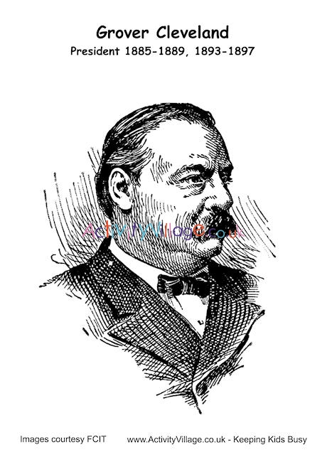 Grover Cleveland colouring page