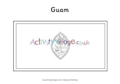 Guam Flag Colouring Page