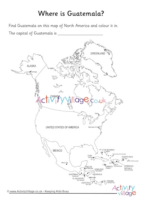 Guatemala Location Worksheet