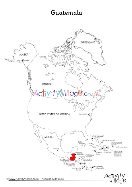 Guatemala On Map Of North America