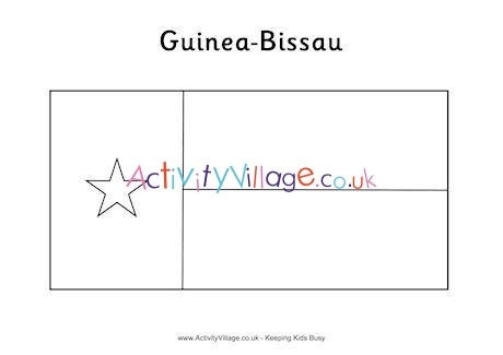 Guinea Bissau Flag Colouring Page