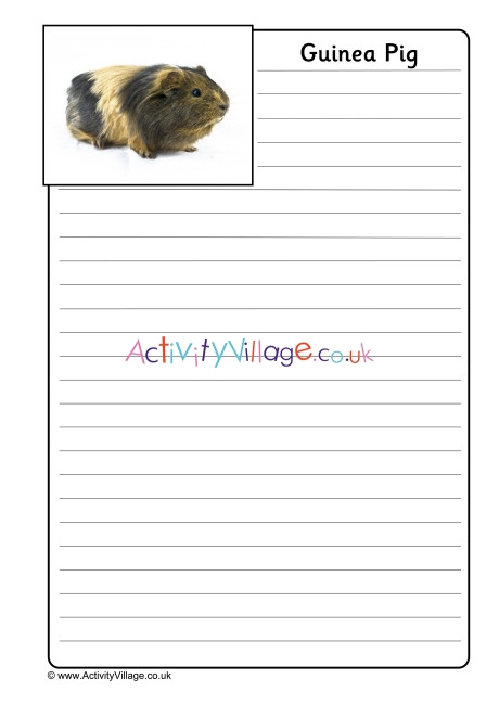 Guinea Pig Notebooking Page