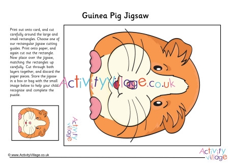 Guinea Pig Printable Jigsaw