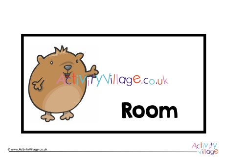 Guinea Pig Room Sign